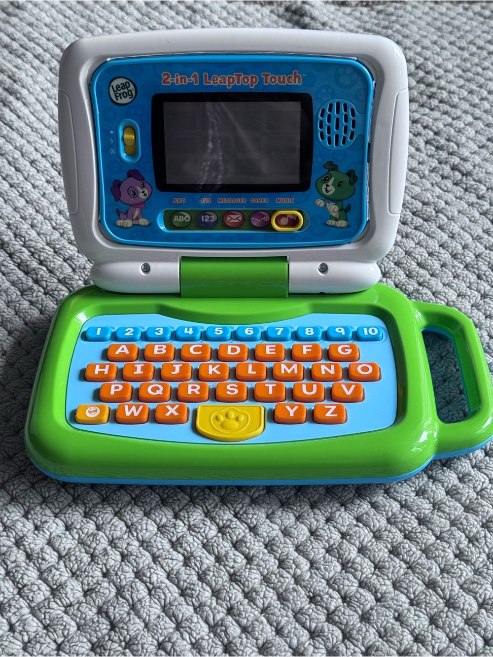 2-in-1 LeapTop Touch Kids Learning Laptop - Green/Blue/Orange